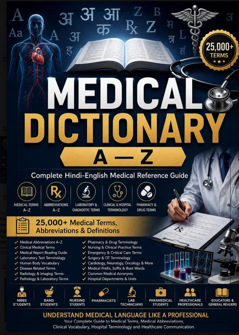Medical Dictionary A–Z — Hindi–English Medical Reference Guide bonus cover